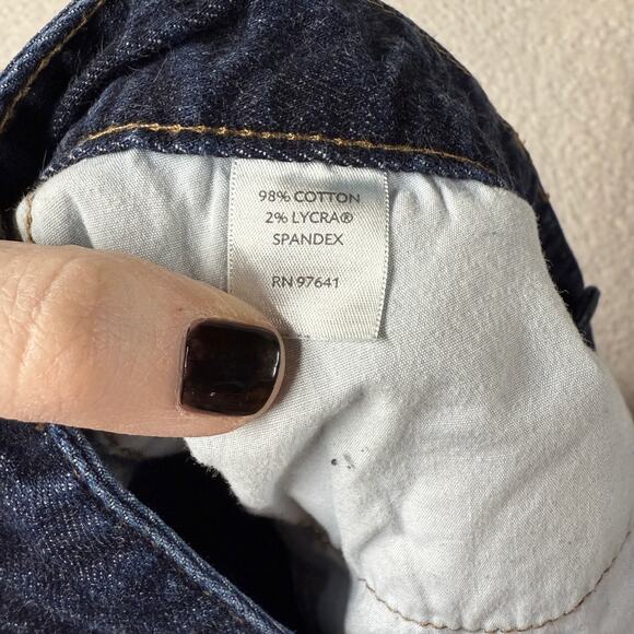 J Jill Jean Womens Size 12 Dark Wash Flare Leg Denim Trouser Classic Preppy Blue - Picture 8 of 10